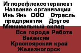 Иглорефлексотерапевт › Название организации ­ Инь-Янь, ООО › Отрасль предприятия ­ Другое › Минимальный оклад ­ 50 000 - Все города Работа » Вакансии   . Красноярский край,Железногорск г.